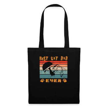 Amoureux des chats, cadeau accessoire chat - Sac en tissu - noir - Devant