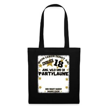 18th Birthday Girl & Boy Guestbook - Tote Bag - black - Front