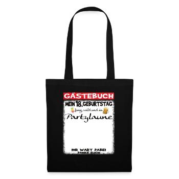 18th Birthday Girl & Boy Guestbook - Tote Bag - black - Front