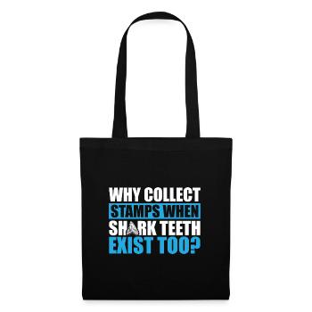 Dent de requin - Sac en tissu - noir - Devant