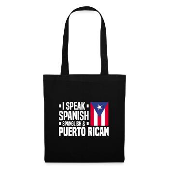 Puerto Rico Flagge | Puerto Ricaner Geschenkideen - Stoffbeutel - Schwarz - Vorne