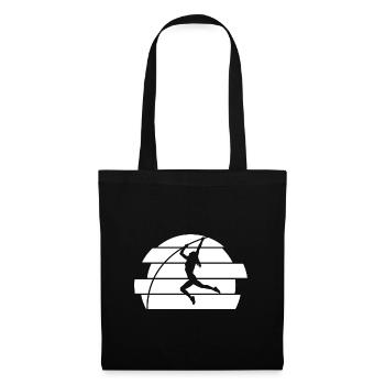 Stabhochspringen | Stabhochsprung Sport Geschenke - Stoffbeutel - Schwarz - Vorne