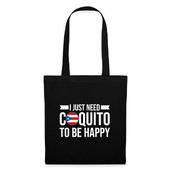 Puerto Rico Flagge | Puerto Ricaner Geschenkideen - Stoffbeutel - Schwarz - Vorne