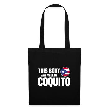 Puerto Rico Geschenkidee | Puerto Ricaner Heimat - Stoffbeutel - Schwarz - Vorne