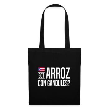 Puerto Rico | Puerto Ricaner Flagge Geschenkideen - Stoffbeutel - Schwarz - Vorne