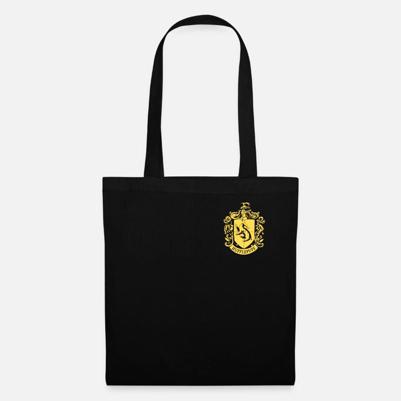 Harry Potter Hufflepuff kleines Wappen - Stoffbeutel - Schwarz