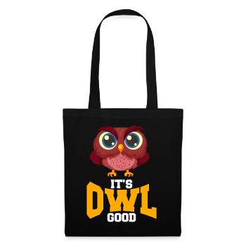 Il est bon OWL - Sac en tissu - noir - Devant