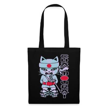 Chat mouraï flex - Tote Bag - black - Front