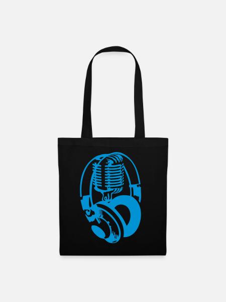 microphone - Stoffbeutel - Schwarz