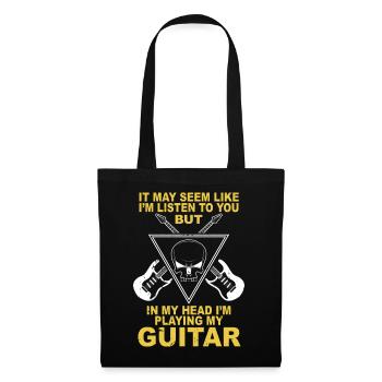 Gitarre - Stoffbeutel - Schwarz - Vorne