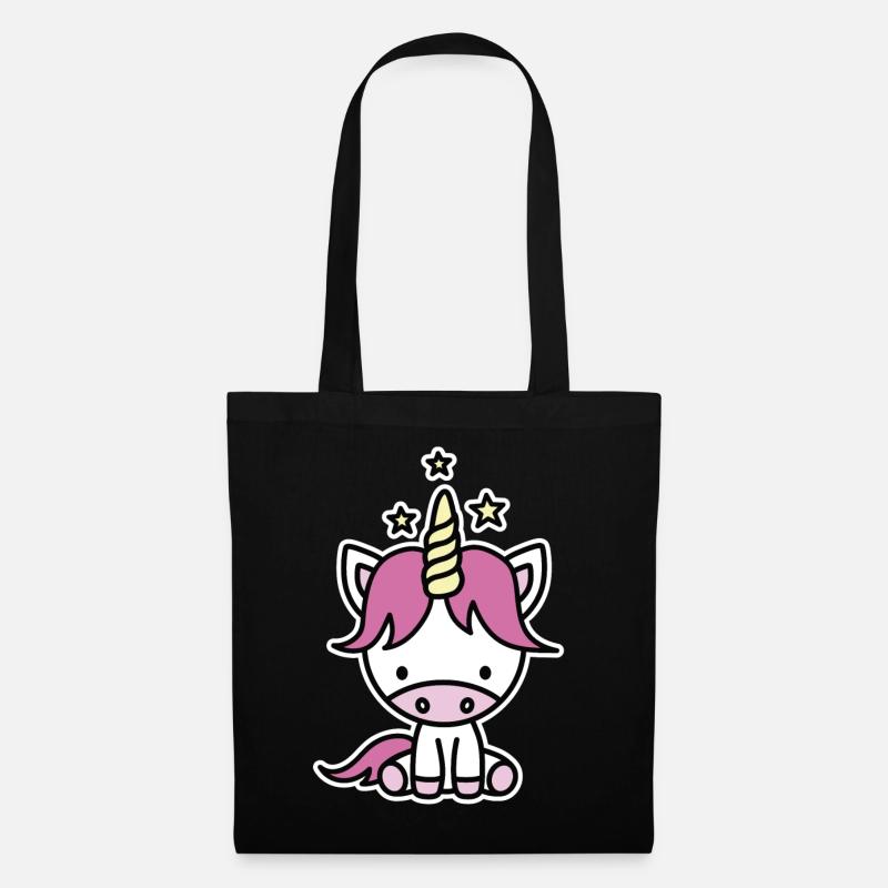 Cute unicorn for kids - Stoffbeutel - Schwarz