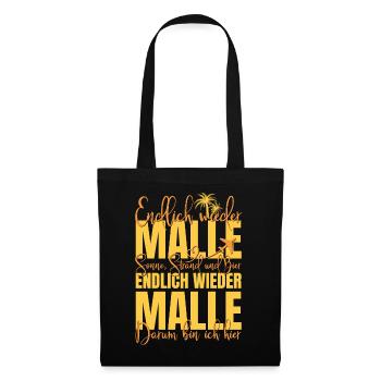 Endlich wieder Malle - Sonne Strand und Bier - Stoffbeutel - Schwarz - Vorne