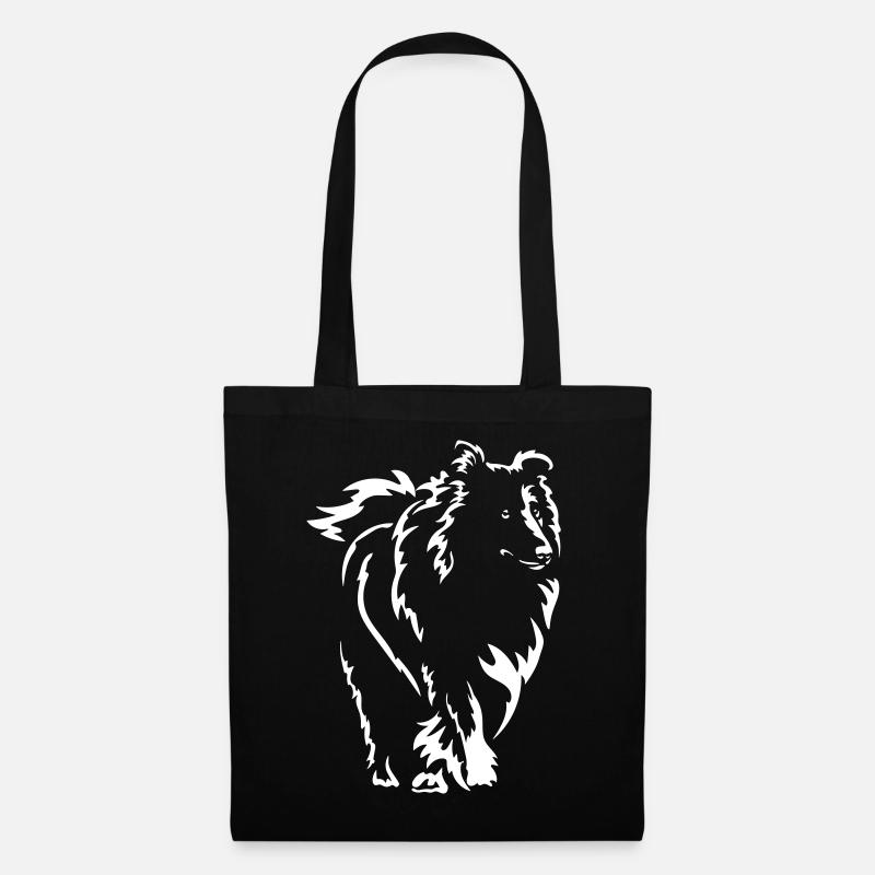 Collie "Black Edition" - Stoffbeutel - Schwarz