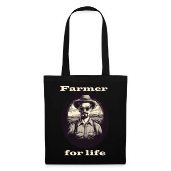 Farmer for life white - Tote Bag - black - Front