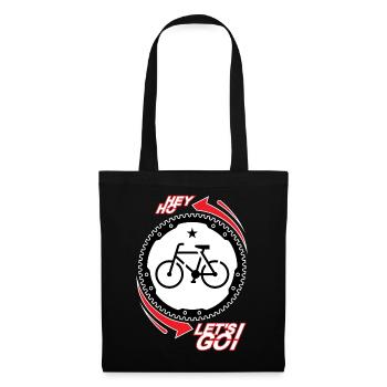 HEY HO - VÉLO - ALLONS-Y! - Sac en tissu - noir - Devant