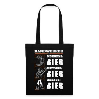 Mon quotidien d’artisan - Sac en tissu - noir - Devant
