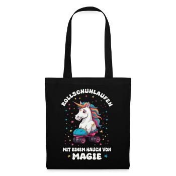 Unicorn Roller Skating - Tote Bag - black - Front