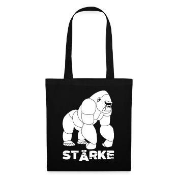 Gorilla-Stärke - Stoffbeutel - Schwarz - Vorne