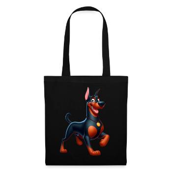 Dobermann 4 - Stoffbeutel - Schwarz - Vorne