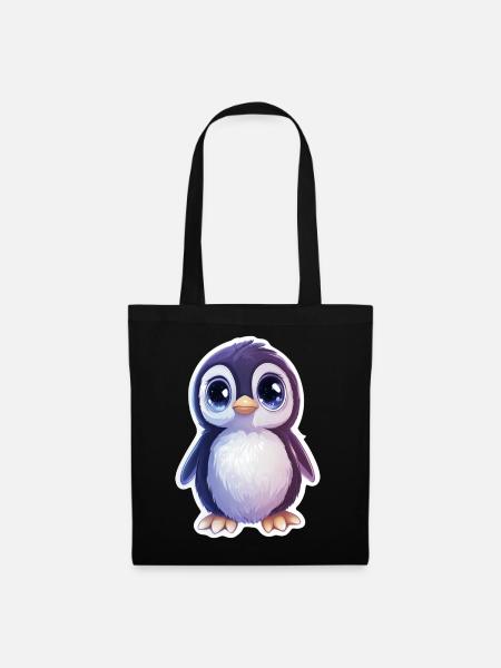 Pinguin - Stoffbeutel - Schwarz
