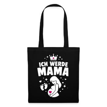 Je vais être maman - maternité - Sac en tissu - noir - Devant