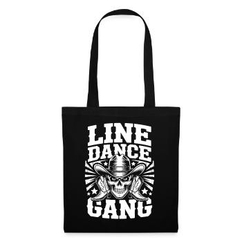 Line Dance Schädel-Gang - Stoffbeutel - Schwarz - Vorne
