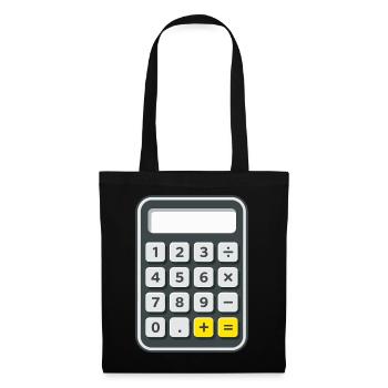 Calculatrice Costume Carnaval Nerd - Sac en tissu - noir - Devant