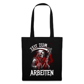 Il est temps de travailler - Sac en tissu - noir - Devant
