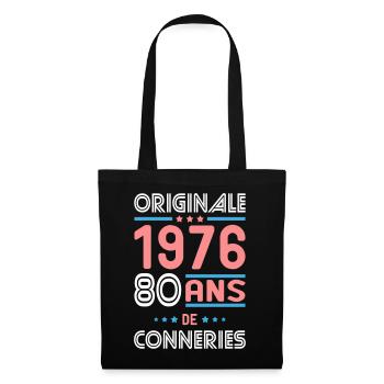 Originale – 1976 – 50 ans de conneries - Sac en tissu - noir - Devant
