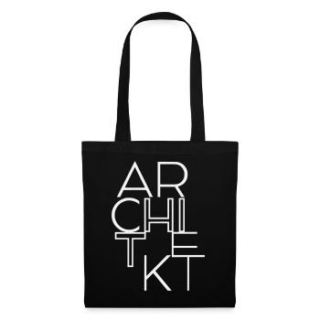 Architekt minimalistisch und Bauhaus inspiriert - Stoffbeutel - Schwarz - Vorne