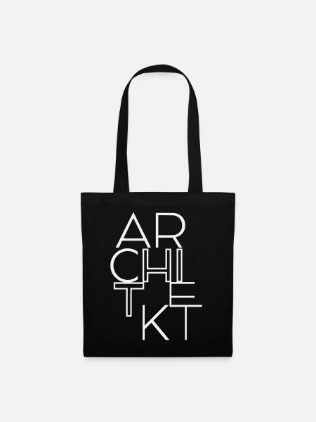 Architekt minimalistisch und Bauhaus inspiriert - Stoffbeutel - Schwarz