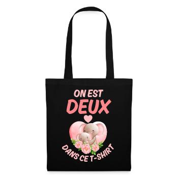 Announcement Big Sister Baby Message Love - Tote Bag - black - Front