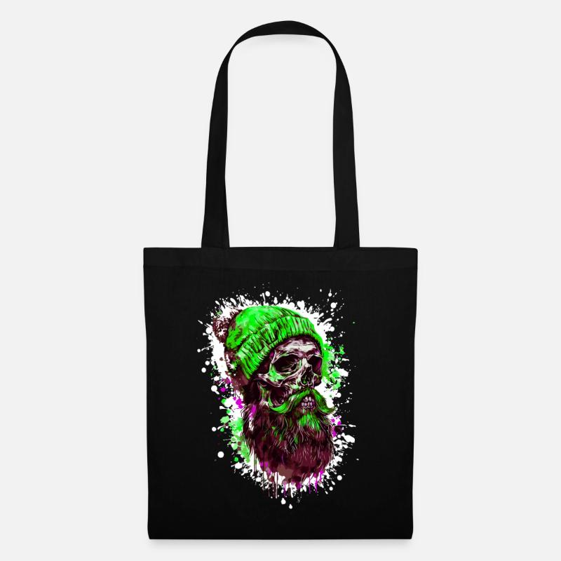 Crâne de bûcheron - Sac en tissu - noir