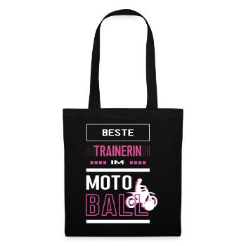 Beste Motoball Trainerin Motoballtrainerin Spiel - Stoffbeutel - Schwarz - Vorne