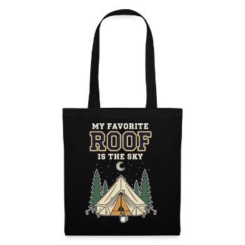 Camping My Favorite Roof Is The Sky Tente Nature - Sac en tissu - noir - Devant