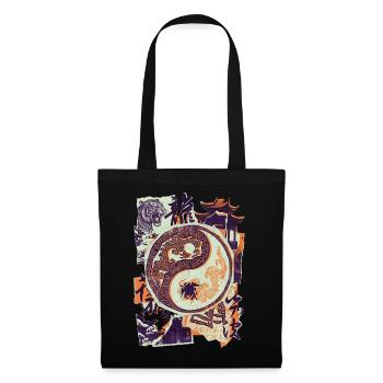 Yin Und Yang Chinesisch Tiger - Stoffbeutel - Schwarz - Vorne