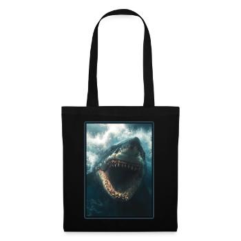 Grand requin blanc Grand requin blanc - Sac en tissu - noir - Devant