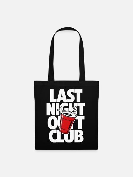 Last Night Out Party Cup Design - Stoffbeutel - Schwarz