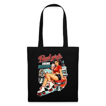 Bad Girls Drink Milkshakes – 50s Diner Pin-Up - Tote Bag - black - Front