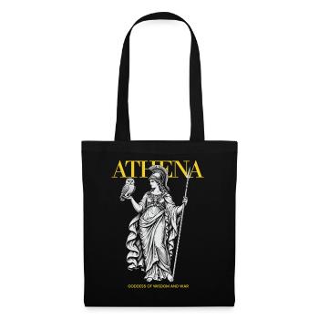 Athéna : Déesse de la Sagesse et de la Guerre - Sac en tissu - noir - Devant