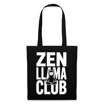 Zen Llama Club – Meditating Lama - Tote Bag - black - Front