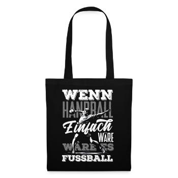 Handball Handballer Handball Trainer Fan Geschenk - Stoffbeutel - Schwarz - Vorne