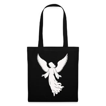 Angel silhouette with wings - Tote Bag - black - Front