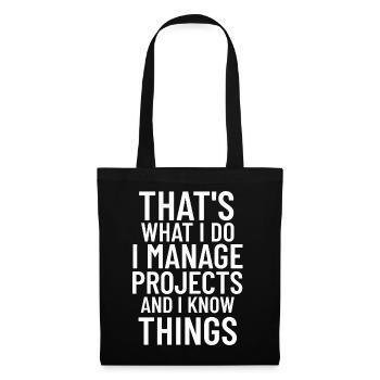 Funny Project Manager Supervisor Coordinator - Tote Bag - black - Front