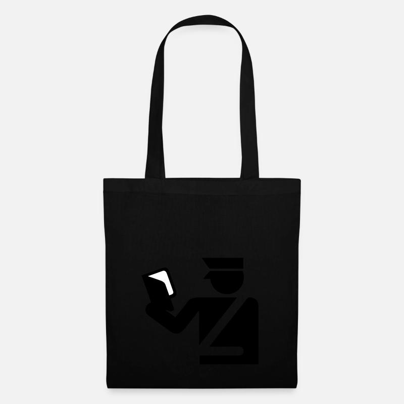 Policeman traffic ticket gift idea hat - Tote Bag - black