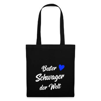 Schwager Geschenk | Bester Schwager der Welt - Stoffbeutel - Schwarz - Vorne