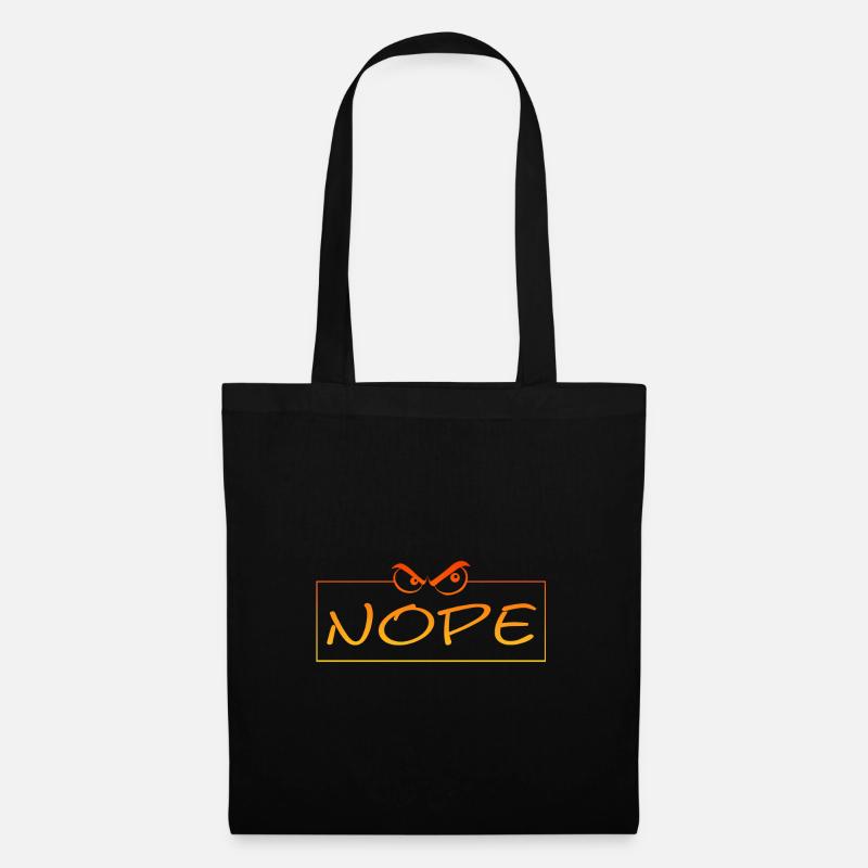 Nope NOPE - Stoffbeutel - Schwarz