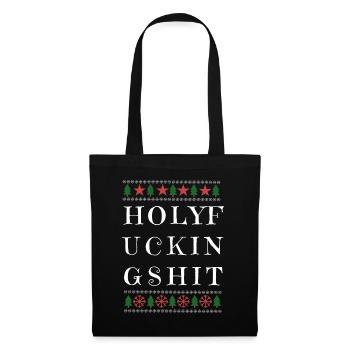 Holy Fucking Shit Christmas - Stoffbeutel - Schwarz - Vorne