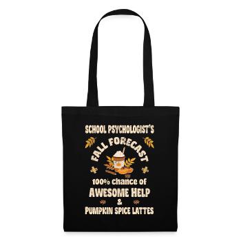 School psychologist, help & Pumpkin spice lattes - Stoffbeutel - Schwarz - Vorne