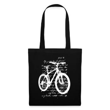 Vélo de montagne Vélo Design Vintage Retro - Sac en tissu - noir - Devant